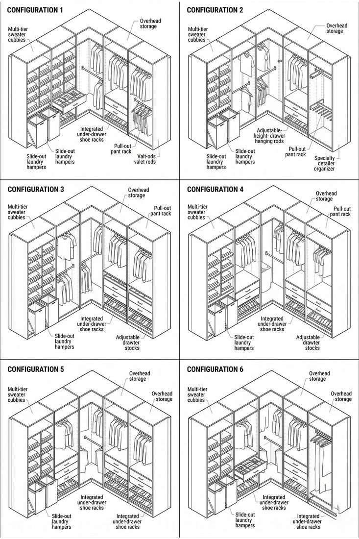Wardrobe internal layout guide