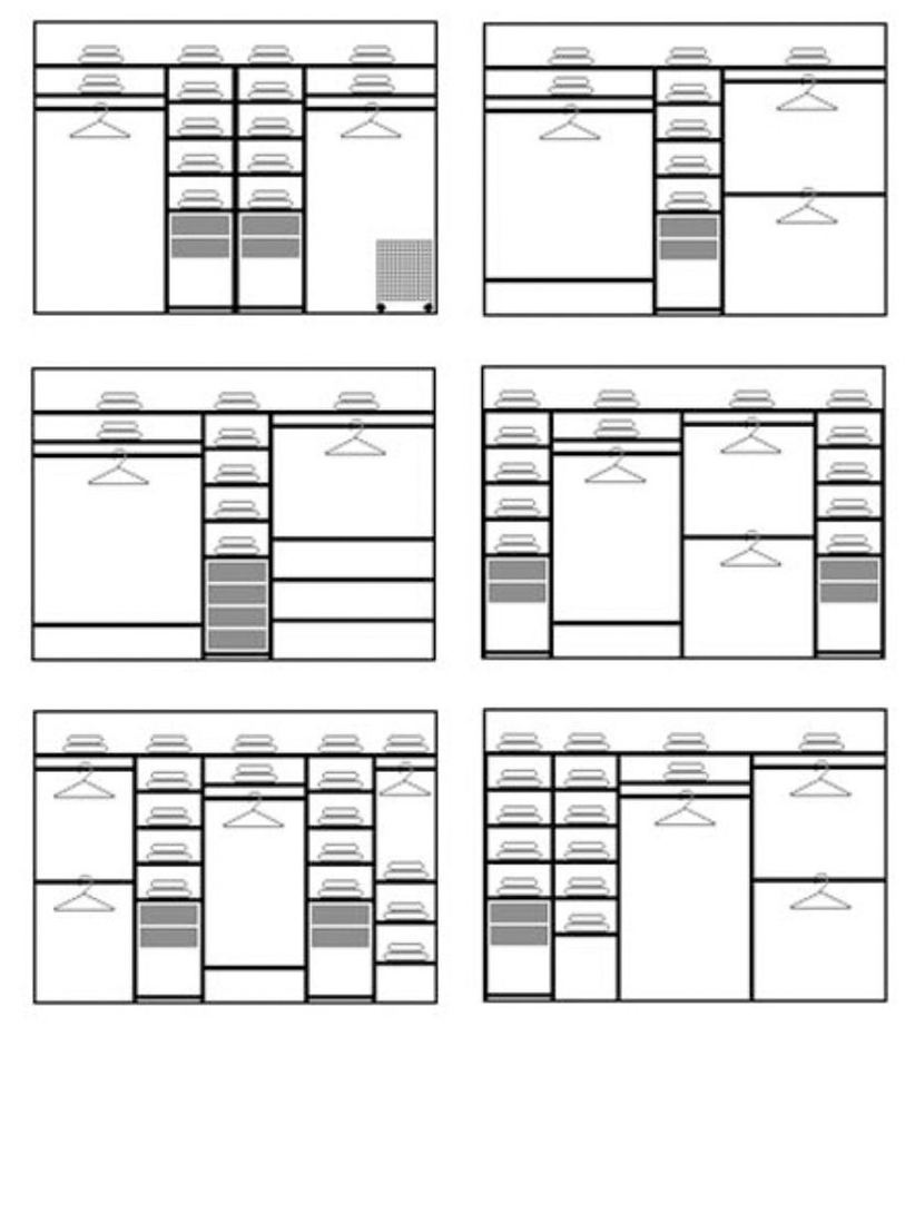 Wardrobe internal layout guide